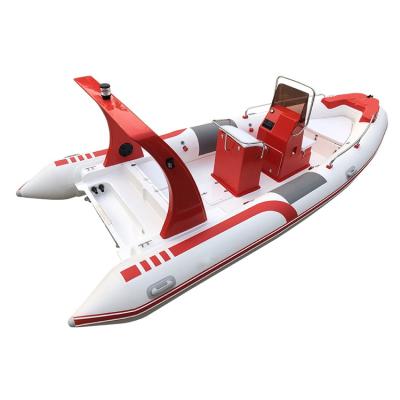 China water sports & Entertainment Luxury Super Hot Sale Italy RIB 580 Hypalon Rigid Hull Fiberglass Inflatable Boat With CE for sale