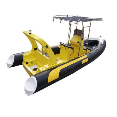 China water sports & Entertainment Hot Selling Luxury Large RIB 5.8M Fiberglass Inflatable Fishing Boat With CE for sale