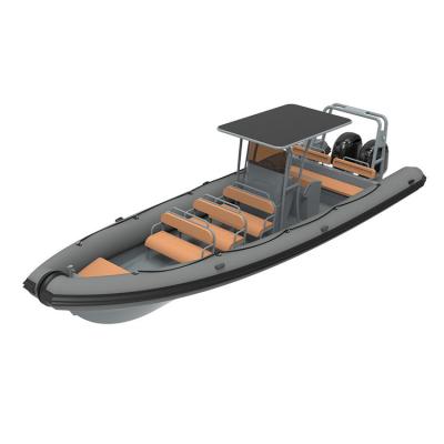 China Warter Sports 8.6m Patrol Hull Military Aluminum RIB 860 Semi Rigid Inflatable Boat rib860 with Double Motor for sale