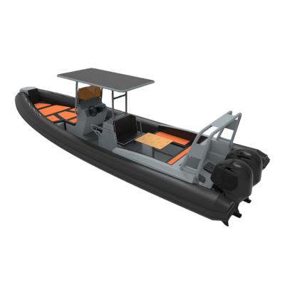 China Warter Sports RHIB 860 Hypalon Hardware Rigid Aluminum Hull Fishing Boat Large Gummon 9 mt for sale