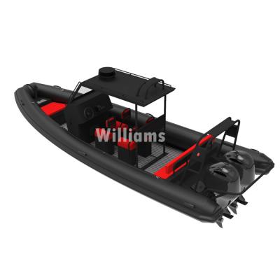 China water sports & Entertainment 25ft RHIB 760 Aluminum Rigid Hull ORCA Hypalon Speed ​​Dive Boats For Sale for sale