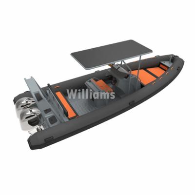 China water sports & Entertainment Hypatex Hypalon Orca 8m 7.6m Patrol Aluminum RIB760 Boat 7.6M Aluminum Boat for sale