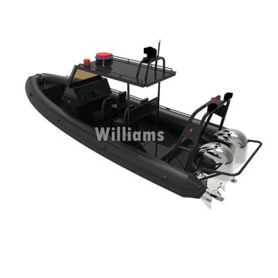 China water sports & Entertainment Williams 25ft Aluminum Boats RIB 760 Marine Rubber Deep V Hypalon Inflatable Boats For Sale for sale