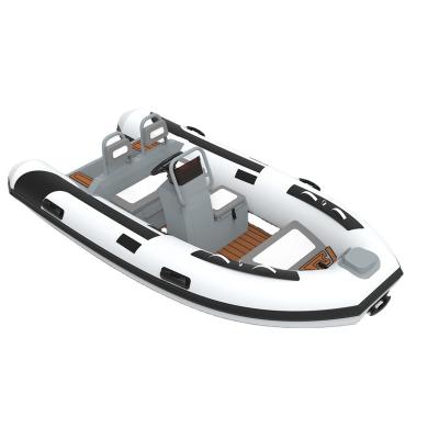 China water sports & Hot sale entertainment 6 capacity high speed rib 360 390 orcas hypalon deep-v aluminum rigid hull inflatable rib boat for sale for sale