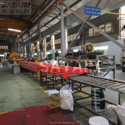 China Building material shops AUTOMATIC METAL ALUMINUM CEILING CORNER CUTTING BEND SHAPING PRESS MACHINE WITH HIGH SPEED HIGH PRECISION for sale