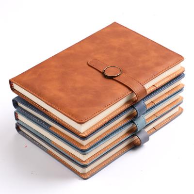 China Custom Printed A5 School Leather Notebook Stationery Planner Notebook Printing Personal Diary Hardcover Book Notebook for sale