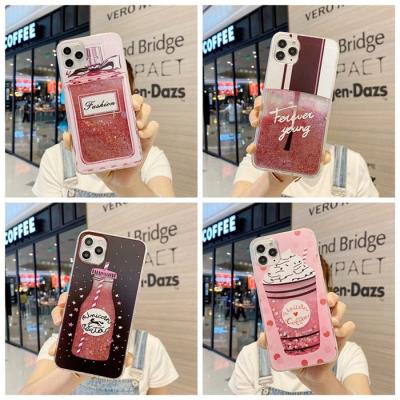 China Anti-fall Amazon Top Selling Liquid Glitter Fashion Girls Smartphone Quicksand Case f For Samsung A72 A52 A42 A32 Printing Design Custom for sale