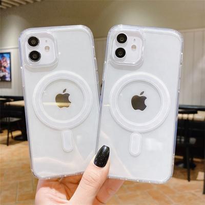 China Clear Anti-Drop Ruggied Shield Phone Case For Iphone 13 pro 12 11 Max Xs XR Max Compatible With Magsafe Back Cover for sale