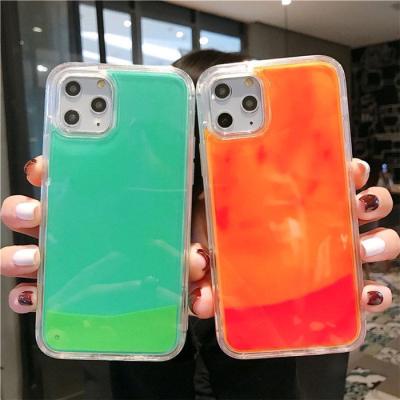 China Anti-drop Sand Liquid Silicone Case Luminous Quicksand Phone Case For Oppo Realme V5 5G Narzo 30 Pro Dynamics Back Cover Glitter Sand for sale