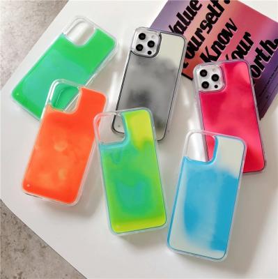 China Anti-Drop Sand Silicone Case Luminous Liquid Quicksand Phone Case For Xiaomi MI 10T Pro Dynamics K30S Back Cover Glitter Sand for sale