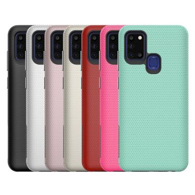 China China Factory Shockproof TPU Shockproof PC Triangle Phone Case For Samsung Galaxy A21S Armor Case for sale