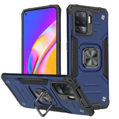 China Shockproof Armor Car Mount Stand Mobile Camera Protective Phone Case For Oppo Reno5 F Kickstand Rotatable Cover for sale