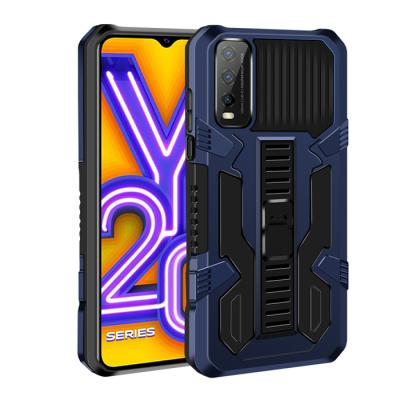 China Anti-fall Invisibility Ring Kickstand TPU+PC Heavy Duty Anti-drop Phone Case For Vivo iQOO Z5x Mobile Accessories for sale