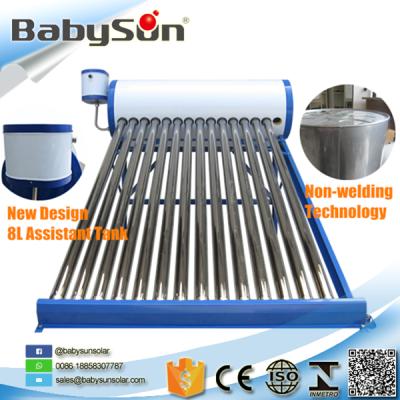 China Hotel New Design Vacuum Tube Solar Water Heater With Auxiliary Tank for sale