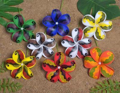 China F1174-2 8color 9cm Eva Foam Plumeria Hair Pick Hawaii Decoration Factory Artificial Dance Party Decorative Flower for sale