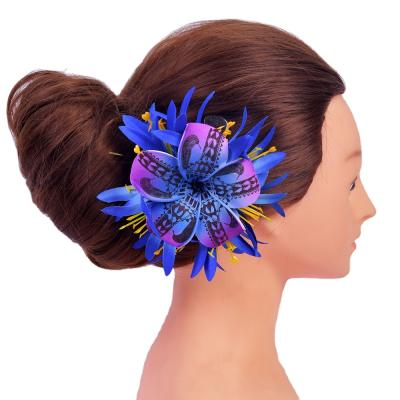 China Hair Accessories Factory Supplier HC00047-2 5Color 15CM Artificial Velvet Spider Lily Hair Claw W Foam Head Flower Hawaii Party Accessories for sale