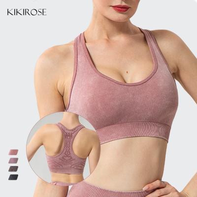 China 2021 Ladies Anti-static Custom Adjustable Strappy OEM Yoga Woman U Shape Seamless Sports Bra for sale