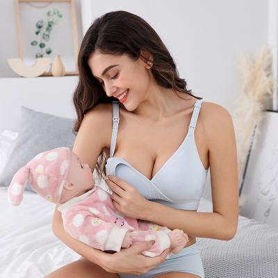 China Breathable Front Open Adjustable Open Maternity Pregnancy Bra Care Bra for sale