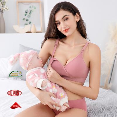 China Comfortable Front Open Adjustable Open Ladies Breathable Nursing Maternity Bra for sale