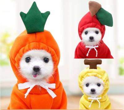 China Stocked Hot Selling Pet Clothes Dog Hoodie Sweatshirt Fruit Coat Sweater Suit Hot Wholesale for sale