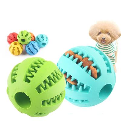 China Rubber Pet Balls Toys Stocked Cleaning Chew Toys Cleaning Dog Tooth Balls Food Toy Wholesale for sale