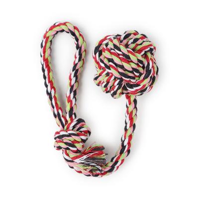 China High Quality Durable Cotton Rope Ball Stocked Braided Dog Chew Toy for sale