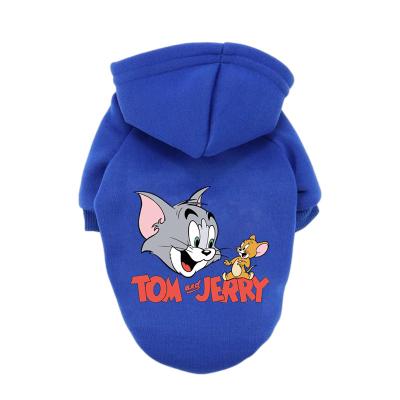 China Wholesale Custom Cartoon Hoodie Large Dog Print Stocked Sizes Luxury Dog Clothes For Big Dog for sale