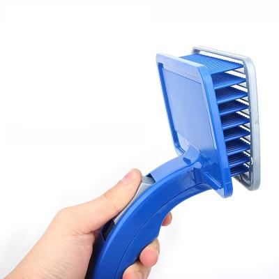 China Factory Stocked Wholesale Quality Self Cleaning Pet Hair Removal Brush Cat Dog Hair Grooming Slicker Brush for sale