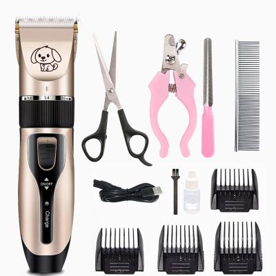 China Professional Pet Stored High Quality Low Noise Rechargeable Pet Grooming Tool Usb Dog Hair Trimmer Clippes for sale