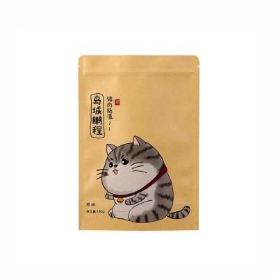 China Personalize Custom Design Printed Zip Lock Stand Up Kraft Paper Bag With Your Logo for sale