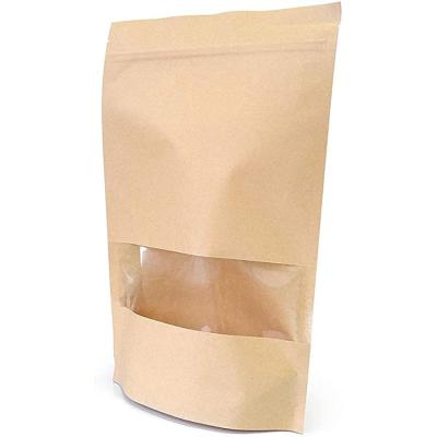 China Promotion Stand Up Zip Lock Food Grade Smellproof Multi Size Kraft Paper Bag for sale