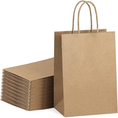 China Custom Printed Logo Tote Shopping Brown Kraft Paper Bag,Wholesale Eco Friendly Kraft Paper Bag for sale