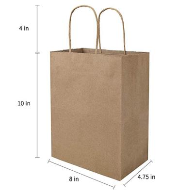 China Factor Supply Cheap Price Reusable Brown Kraft Paper Bag ,Eco Friendly Custom Tote Kraft Paper Bag for sale