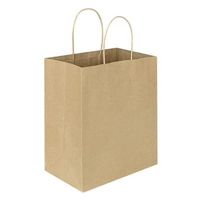 China Personalize Brown Custom Printed Recyclable Rope Handle Square Bottom Durable Kraft Paper Bag for sale