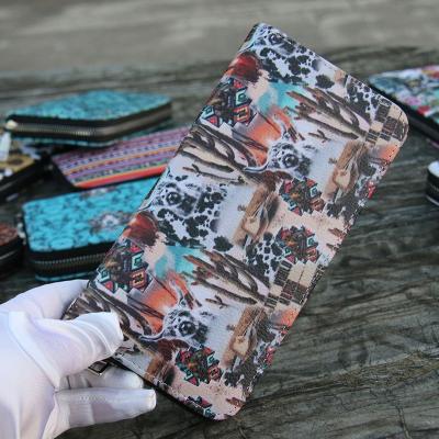 China Wholesale Fashion Anti-theft Vintage Anti-theft Cheap Colorful Cowhide Boy Card Holder PU Leather Western Lady Long Grab Women Wallet For Girls for sale