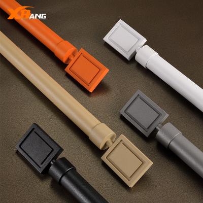 China Contemporary Good Quality Square Aluminum Curtain Alloy Fashion Modern Curtain Rods And Rails Metal Curtain pole for sale