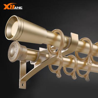 China Contemporary New classic aluminum alloy Roman rod multi-color  side-mounted curtain rod track with good price for sale