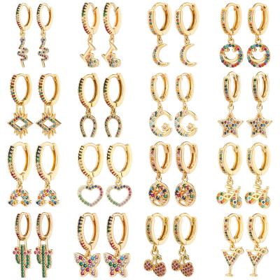 China 2021 Trend New Arrival Fashion Earring Sets Trendy 18K Gold Plated 18K Gold Plated Hoop Earrings For Women for sale