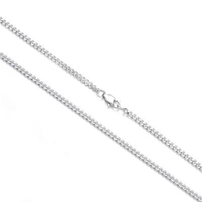 China Factory Wholesale 3mm Hiphop 18/20/22 /24 Inch 18K Gold Jewelry Chain Stainless Steel Silver Chain Necklace for sale