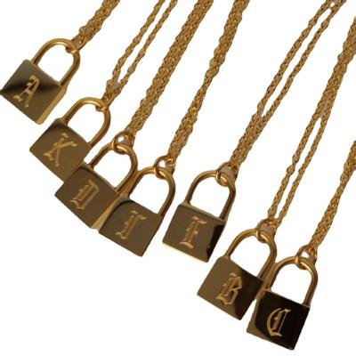 China Wholesale Square Card Hiphop Fashion Series 26 English Alphabet Necklace Military Pendant Jewelry for sale