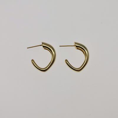 China TRENDY Hot Selling Sterling Silver Earrings Hooks Earrings Sterling Silver 18K Gold Plated Designs For Girls for sale