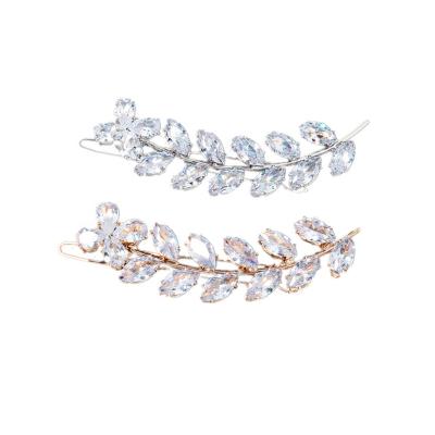 China European and American style bridal jewelry clip hair headdress wedding hair accessories zircon hair clip for sale