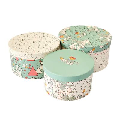 China 2023 Recycled Logo Paper Box Package Suitcases Sale Hat Materials Small Decorative Round Storage Case Custom Made With Lids For Organization for sale