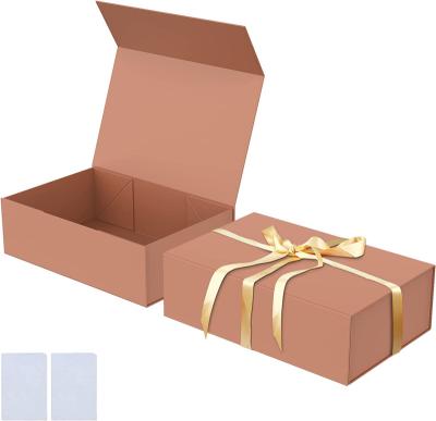 China Luxury Gift Box Recycled Materials 2023 Large Recycled Custom Luxury Gift Wine Packaging Box Paper Package Wedding Gift Box for sale