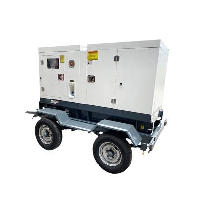 China 24kw/24kw/30kva 400amps Standby Generator And Welding Machine Super Silent Industrial On Mobile Mounted 4wheels Trailer 8 Hours Keep Running for sale