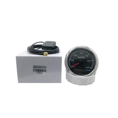 China GOOD PRICE CX8029 Universal BLACK FACE 85mm Pulse Auto GPS Tachometer For All Cars LED Meter 0~60km M/H 12V/24V 52mm 2