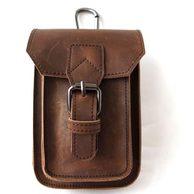 China American Genuine Leather Men's Bag Cell Phone Bag Waist Bag For Carry Small Objects for sale