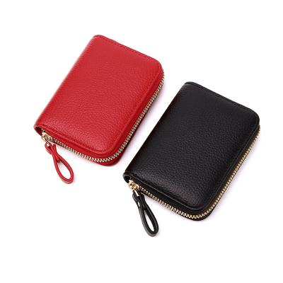 China Zipper Printing Card Case Universal Anti-theft Multifunctional Zipper Card Holder Bag Small Organ Wallet for sale