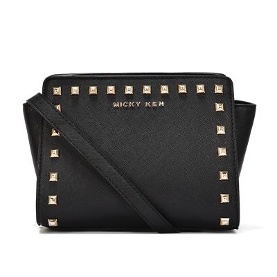 China 2021 new one-shoulder pu small messenger bag fashion korean lady bags rivet bag for sale