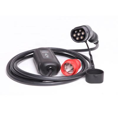 China 16A Portable Electric Vehicle Home Charger 11KW Mode 2 EV Charger 8A10A13A16A for sale